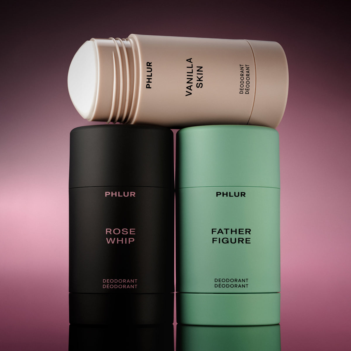Natural Deodorant Trio - Vanilla Skin, Father Figure, Rose Whip
