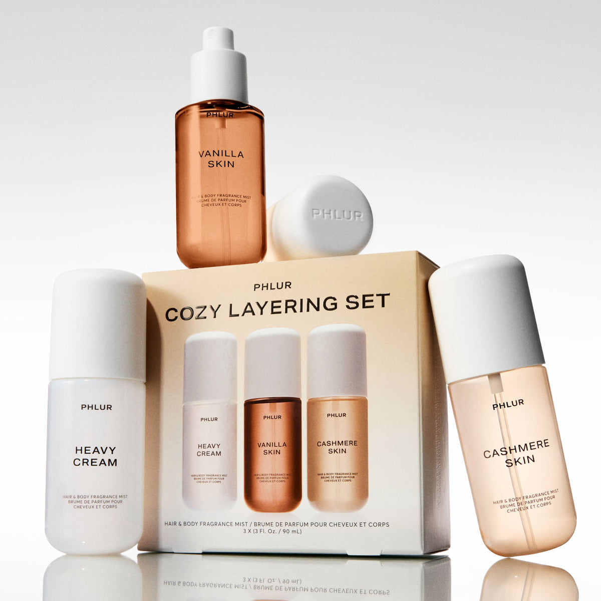 Cozy Layering Body Mist Trio - Vanilla Skin, Heavy Cream, Cashmere Skin